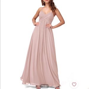 Azazie Shannon Maxi Dress Gown Dusty Rose
